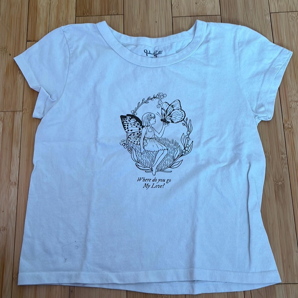 brandy Melville where do you go my love baby tee